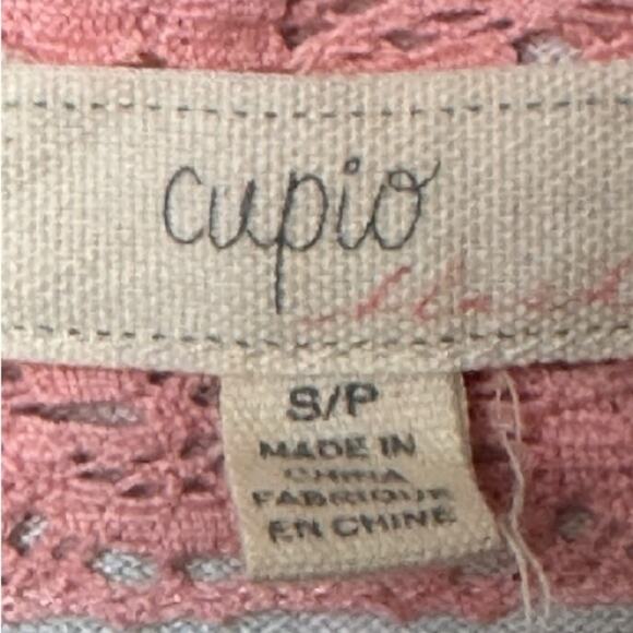 Cupio Blush Womens Short Sleeve Floral Print  v Front Flutter Sleeve Blouse Sz S - Picture 2 of 8